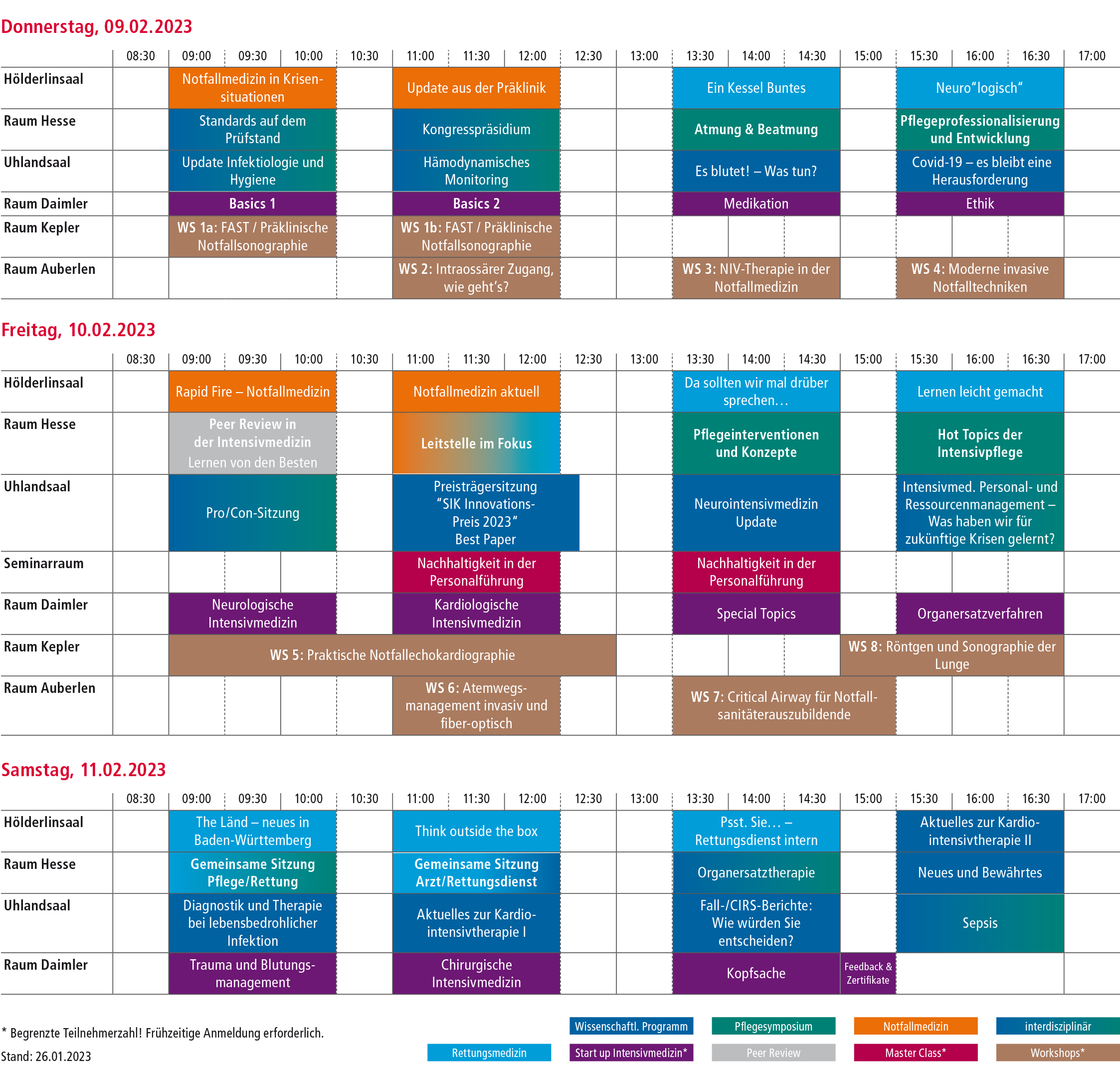 SIK 2023 Timetable